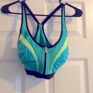 Blue/green sports bra